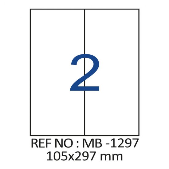 105 X 297 Lazer Etiket MB-1297