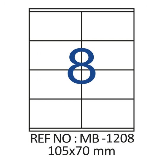 105 X 70 Lazer Etiket MB-1208