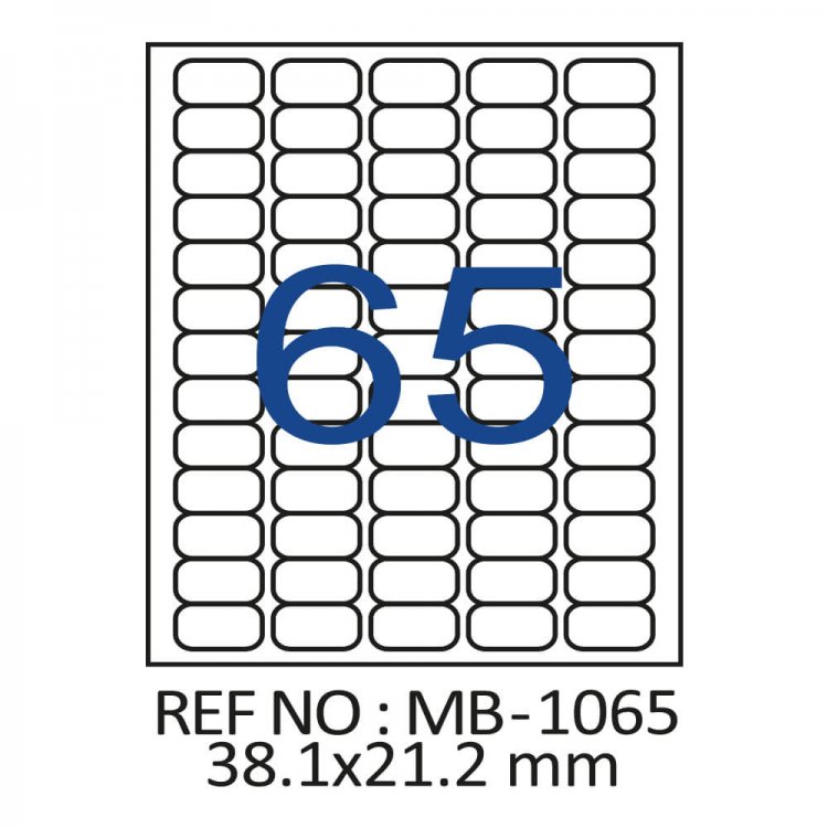 38.1 X 21.2 Lazer Etiket MB-1065