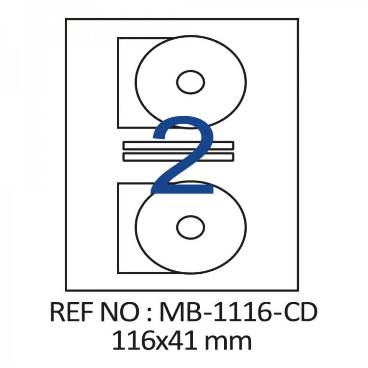 116 X 41 Lazer Etiket MB-1116-CD