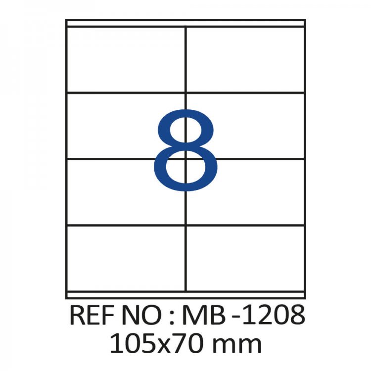 105 X 70 Lazer Etiket MB-1208
