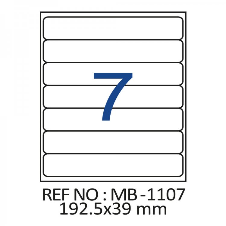 192.5 X 39 Lazer Etiket MB-1107