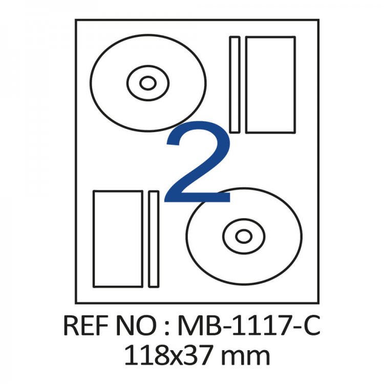 118 X 37 Lazer Etiket MB-1117-CD