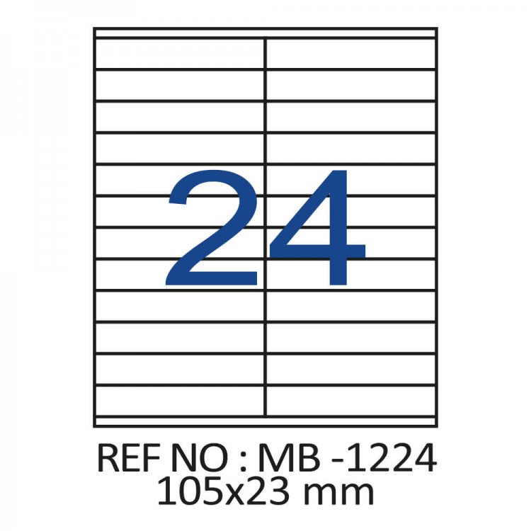105 X 23 Lazer Etiket MB-1224