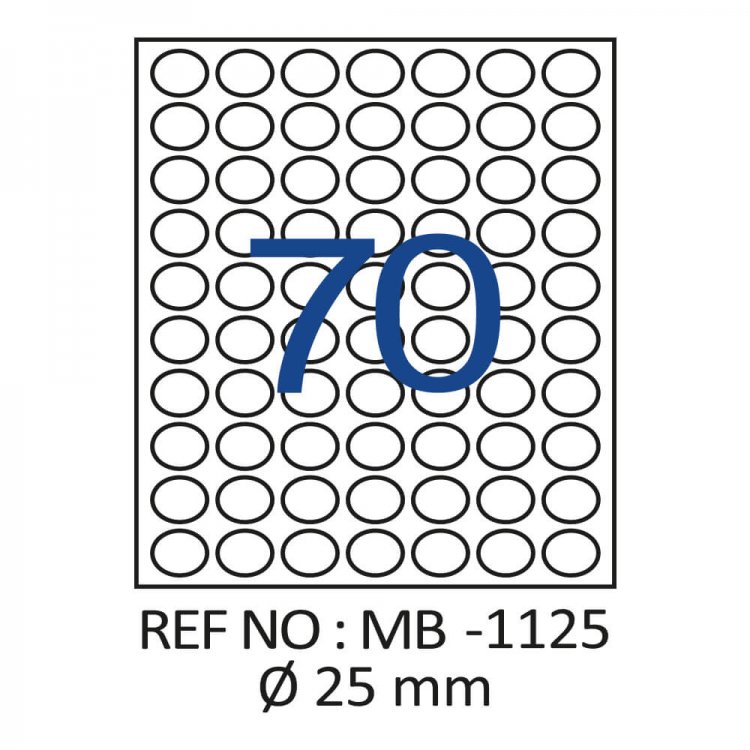 Q 25 Lazer Etiket MB-1125